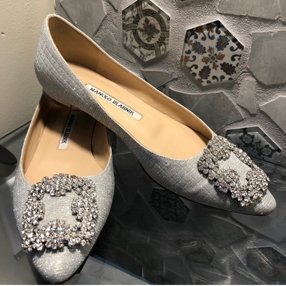 Manolo Blahnik Hangisi flats - Picture 1 of 9